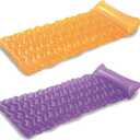 Intex - Tote-N-Float Wave Inflatable Air Mat, (90 inches X 34 inches), (Colors May Vary), (2 Pack)