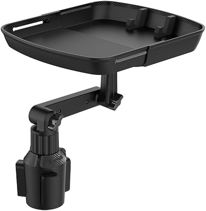 Anti-Slip Silicone Pad Car Cup Holder Expander Food Table Tray Phone Stand Adjustable Base Food Extendable Tray Cup Holder Expander for Car