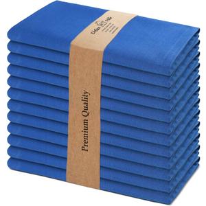 Urban Villa Cloth Napkins Set of 12 20x20 Inches 100% Cotton Napkins Cloth Washable Soft Durable Reusable Absorbent Table Dinner Napkins Cloth for Hotel Lunch Restaurant Weddings Parties-Royal Blue