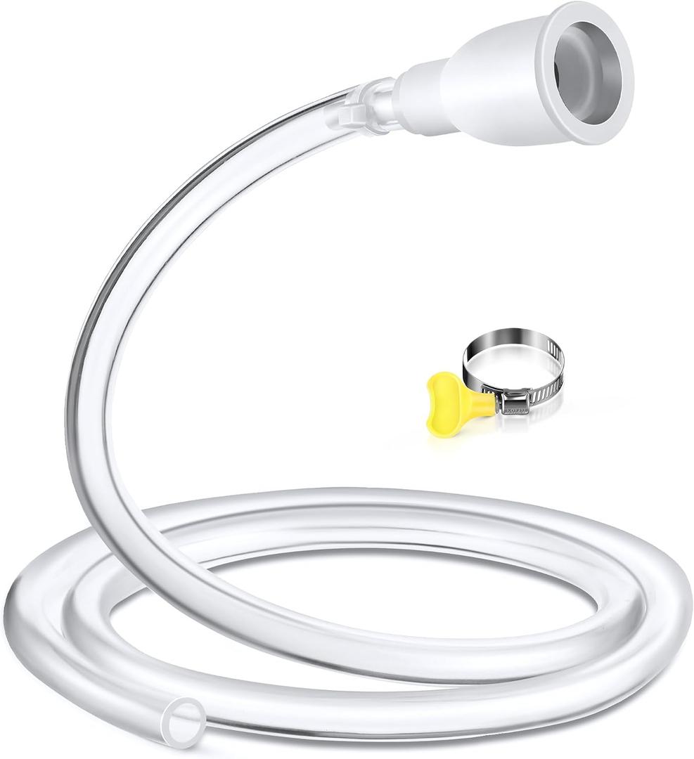 Frienda Faucet Hose Adapter for Sink & Large Humidifiers, 4.1FT PVC Tube with Adjustable Faucet Connector, Hose Clamp & Zip Tie, Portable Water Transfer Accessories for Sink, Bucket, Outdoor Cleaning
