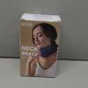 Neck Brace Cervical Collar - Neck Support Brace for Sleeping, Soft Foam Wraps Keep Vertebrae Stable and Aligned for Relief of Cervical Spine Pressure for Women & Men, (10.6-12.6 Inch) Grey