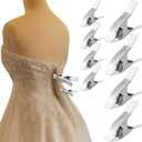 LemonRoad 8 Pack 1.97'' 4.17'' Dress Clips Clothing Clamps for Fitting Bridal Seamstress Mannequin Heavy Duty Fixed Clamp Wedding Photographer Fashion Designers Dress Makers Salespeople