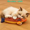 Cat Bouncy Ball with Feather and Catnip Fish Toy set, Soft Cat Toys Fish Shaped Catnips Toys, Interactive Chew Catnip Kicker Toy With Crinkle Sound, Feather Ball For Indoor Cats Kitten (Sport)