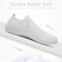 VXGGVX Barefoot Shoes Women Tennis Running Barefoot Shoes Wide Toe Box Walking Casual Slip On Slippers Breathable Minimalist Sneakers White, 7
