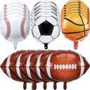 Sumind 20 Pieces Sports Foil Balloon Set, Baseball Football Basketball Soccer Sports Game Party Decorations Balloons for Birthday Themed Party