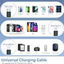 100W Retractable Multi Charging Cable 6A 3in2 MFi Certified iPhone 15 16 Car Charger Cord Retractable Cell Phone Charger with Type C/Micro USB/Lightning for Galaxy iPhone Android Pad MacBook 4FT