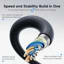 ByteWave Starlink Gen 3 Cable 82FT/25M, Starlink Cat 5e Ethernet Replacement Extension Cable [Special Plug Design, High-Speed Transmission] Starlink Mini/Gen 3 Accessories Waterproof (Gray)