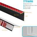Light Blocking Strips, Light Blockers for Window Shades and Blinds, Block Light Along The Sides Blackout Side Tracks for Bedroom, White 4 Pcs