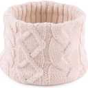 JANGANNSA Winter Kids Scarf Warm Children Neck Warmer Reversible Boys Girls Knitted Scarves (Beige)