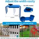 dicio Pool Pole Holder Equipment Hooks 2 Pcs Fence Hooks, Adjustable Pool Net Holder for Pool Equipment, Telescopic Poles Skimmers Swimming Pools Accessories & Garden Tool