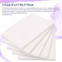 5 Pack Lipo Foam - Post Surgery Ab Board for Use with Post Liposuction Surgery Flattening Abdominal Compression Garments Liposuction Foam Pads for Recovery 8" X11