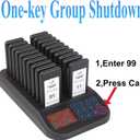 Restaurant Pager System, 20 Beepers, Wireless Calling System Customers Waiting Beepers for Queue in Restaurants Food Truck Churches Hospital Hotel Bar Eatery with Vibration Flash and Buzzer