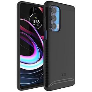 TUDIA DualShield Designed for Motorola Edge 5G UW Case/ Moto Edge 2021 Case, [Merge] Shockproof Military Grade Slim Heavy Duty Tough Dual Layer Protection for Moto Edge 5G UW Case - Matte Black