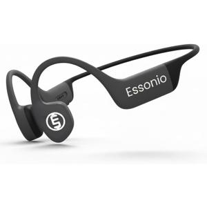 Premium Bone Conduction Headphones  Waterproof IP78, Open-Ear Bluetooth 5.4 with 32GB MP3, Noise-Canceling Mic, AI Voice Control, Luxury Titanium Build for Swimming, Running, and Gym (Black)