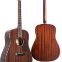 SIGMA 41 Acoustic Guitar, Dreadnought, 4/4 Full-Size, with Name Brand EXP16 Strings, Solid Mahogany Top, Natural Gloss, Mahogany Back & Sides, Right(30D)
