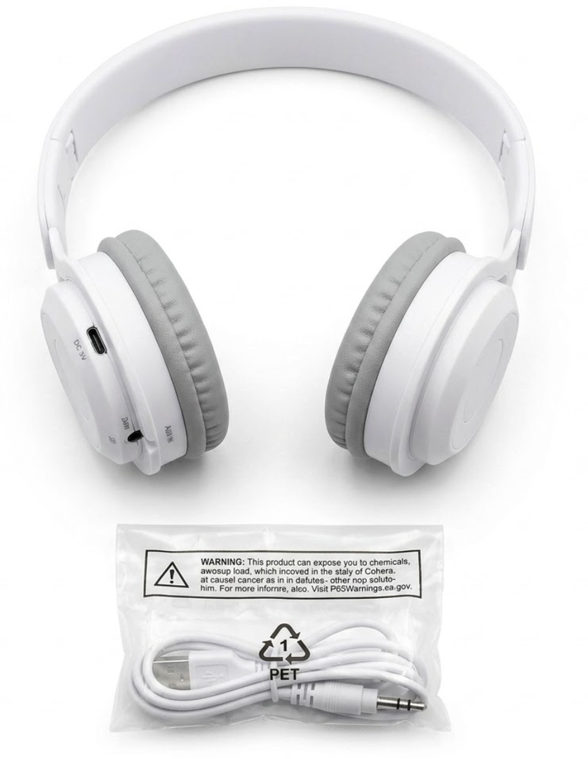 Matte Finish Bluetooth Headphones Music Modes Wireless Headphones with Microphone, HiFi Stereo Foldable Lightweight Headset, Deep Bass for Home Office Cellphone PC