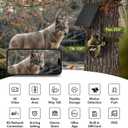 4G LTE Cellular Trail Cameras 2K 360 View Live Streaming Game Camera Built-in SIM Card with Motion Activated Color Night Vision Remote Phone Access Solar Powered Trail Camera IP65 Waterproof 2 Pack