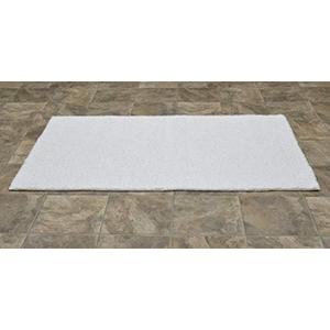 Garland Rug Queen Cotton White 30" x 50" Ultra Soft, Plush, Highly Absorbent, Machine Washable Shower & Bathroom Floor Towel, Non-Slip, Quick-Dry,