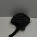 Rugby Helmet Soft Shell Helmets for Flag Football Scrum Cap Soft Helmet for Kids Youth (Small, black)