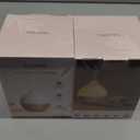 SALKING Essential Oil Diffuser, 100ml Small Aromatherapy Diffuser with Auto Shut-Off Function, Ultrasonic Diffusers for Essential Oils, Cool Mist Humidifier with Warm White Lights, for Office Home (White + Wooden Grain), Pack of 2 