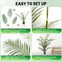 Artificial Palm Tree：5.2FT Tropical Fake Silk Plant UV Resistant Faux Areca
