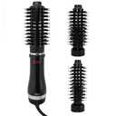CHI 3in1 Round Blowout Brush, Hair Dryer Brush For Smooth, FrizzFree Hair, 3 Interchangeable Brush Heads & Adjustable Heat Settings
