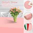 Whaline 16Pcs Christmas Plastic Tablecloth Rectangle Table Cover Pink Red Green Waterproof Table Cloth for Xmas Winter Decoration Supplies, 54 x 108 Inch