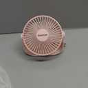 Gaiatop USB Desk Fan, 3 Speeds Strong Airflow, 5.5 Inch Portable 90 Rotate Quiet Cooling, Small Personal Table Fans for Bedroom Home Office Travel Pink
