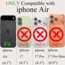 for iPhone Air Case, Glitter Clear Cute Paw Love Heart, Compatible with MagSafe, Strong Magnetic Full Camera Lens Protection Cover, Soft Slim Bling Phone Case 6.5" - Purple