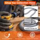 10FT Hose for Shop Vacuums with 6 Adapters - Universal Dust Collection Hose for 2-1/2" Shop Vacs, Fits De-Walt, Milwaukee, Rid-gid Woodworking Power Tools by TOMOON