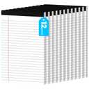 12pcs Small Note Pads, White Notepads 5x8 College Ruled Notebook, Writing Pads 5 x 8, Legal Pads, Pad Paper Perforate Notebooks for Work, Message, School, Office Supplies,30 Sheets/Pack