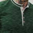 Men Henley Shirts Stretch Classic Summer Casual 5 Button T-Shirt (S-3XL) (L)