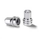 32 Pcs M14x1.5 One-Piece Design Chrome Lug Nuts for 2017-2025 Ford F250 F350 Super Duty HCPZ-1012-B HCPZ-1012-A (Chrome)
