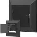 8" x 8" Chimney Cleanout Door, Replacement Fireplace Doors for Indoor Outdoor Wall Chimney, Secure Closing Clasp, Black