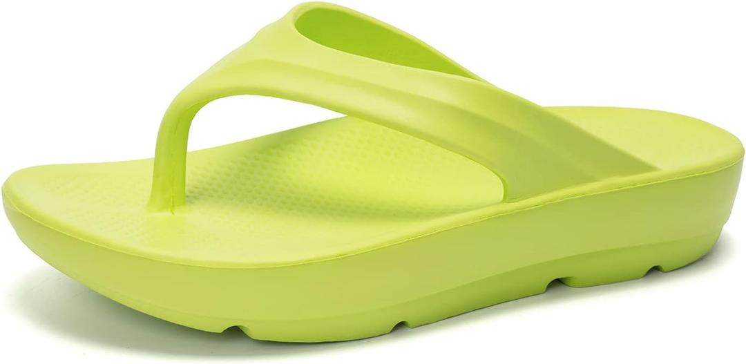 FUNKYMONKEY Women's Comfort Flip Flops with Arch Support - Lightweight EVA Thong Sandals for Walking, Beach, and Daily Wear - Cushioned Footbed & Anti-Slip Sole