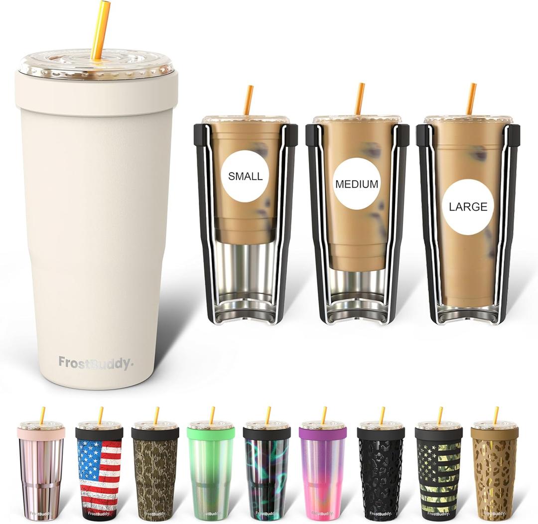 Frost Buddy Togo Buddy | 30 oz Stainless Steel Vacuum Insulated Tumbler | To Go Coffee Cup  Reusable, Iced Coffee Cups, Travel Mug, Thermal Cup for Hot & Cold Drinks, Dunkin Cup (Cream)