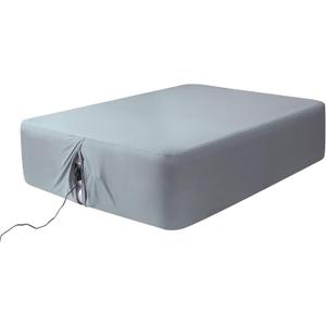 Twin Fitted Sheet for Air Mattress, with 18-24 Inch Extra Deep Pocket, Soft Breathable Air Bed Mattress Sheet Cover for Inflatable Bed, Grey