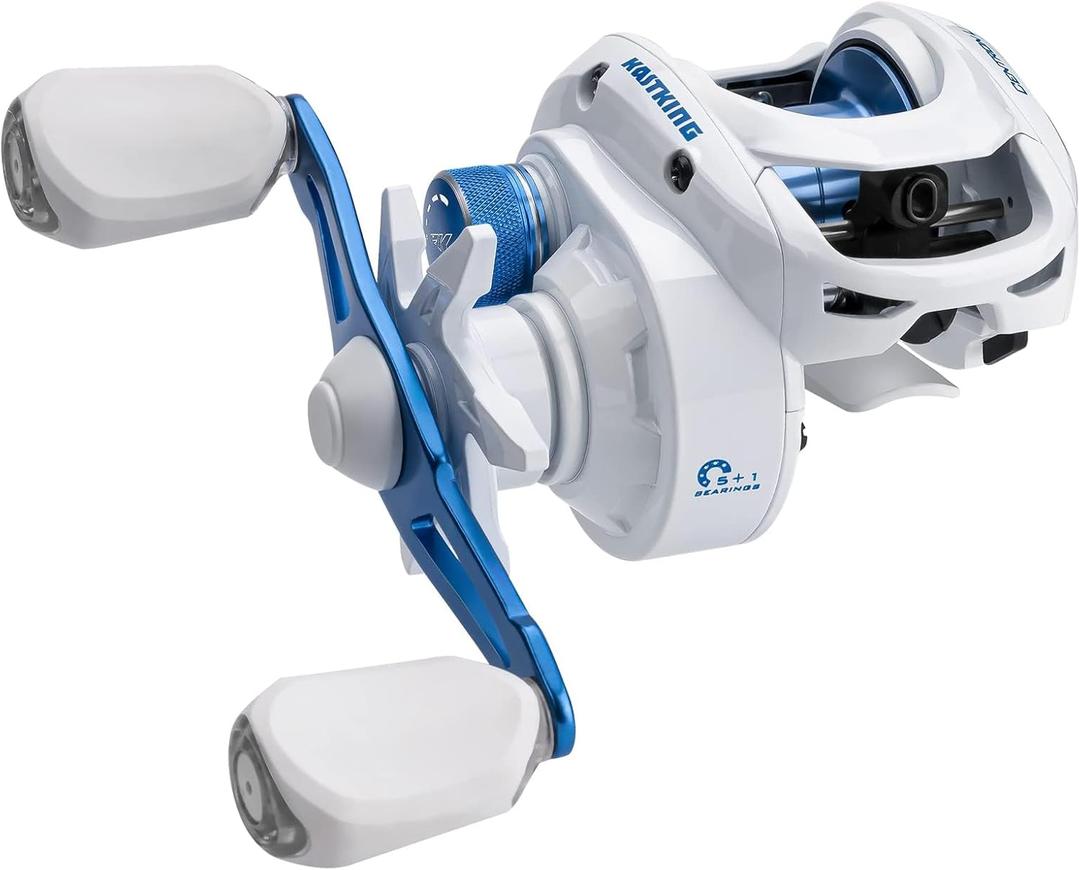 KastKing Centron Lite Baitcasting Fishing Reels with 7.1:1 Gear Ratio | Max Drag: 15.4 lb, 5+1 Anti-Reverse BB, 7.6 oz, Lightweight Glass Fiber Infused Nylon Frame, 10-Button Magnetic Brake