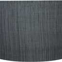 Aspen Creative 58327B UNO Construction Transitional Hardback Drum (Cylinder) Shape Lamp Shade in Grey & Black, 17" Top x 17" Bottom x 10" Height
