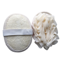 2PCS Travel Body Natural Loofah Sponge,Mini Pink Loofah Travel Size, Eco Organic Loofah Sponge with Hand,Loofah Soft Sensitive Skin