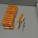 43 Pcs Hair Perm Rods Set, Large Plastic Cold Wave Rods Orange Curling Rods with Rat Tail Combs Hair Clips for Long Short Hair