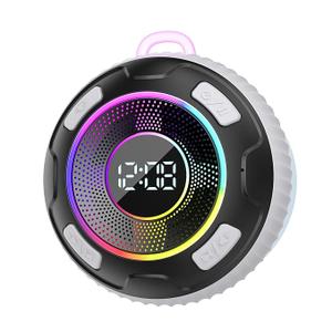 Bluetooth Shower Speaker, Portable Speakers Bluetooth 5.3 IPX7 Waterproof Wireless Speaker with LED Light, 360°Sound with Suction Cup for Shower, Pool, Beach Kayaking,Great Gift for All Ages