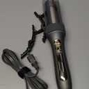 ZAVAREA Automatic Rotating Curling Iron for Long Hair - 1 Inch Curling Wand for Beach Waves & Loose Curls, Easy Hair Curler for Beginners, Anti-Scald & Frizz-Free, Dual Voltage for Travel, Gray