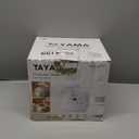 TAYAMA 1 Qt. White Mini Ceramic Stew Cooker with Pre-Settings and Built-In Timer, Small