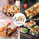 Sushi Making Kit for Beginners, All in One Sushi Maker Set with Sushi Mats Bamboo Roller, Sushi Bazooka, Chopsticks, Paddle, Spreader, Sushi Knife, Chopsticks Holder, TIMDAM Sushi Kit for Home