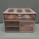 QIYVLOS Multi-Functional Desk Organizer with 3 Drawer and 8 Compartments, Pink