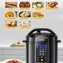 COMFEE 12-in-1 Electric Pressure Cooker, Instant Multi, Non-Stick Pot, Yogurt Maker, Rice Cooker, Slow, Saut Steamer, Pressure Cooker 6 Quart Black