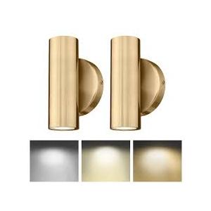 Cargifak Wall Sconces Set of Two, 2Light Brass Wall Sconce, Indoor Up and Down Wall Lamp, Wall Light for Bedroom Bathroom Stair Hallway, WL48302WBB2pk