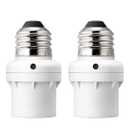 DEWENWILS Light Sensor Socket, E26/E27 Socket Adapter, Automatic Dusk to Dawn Sensor Socket for Porch/Wall Light Fixtures, Compatible with Incandescent/CFL/LED/Halogen, 2 Pack, White, ETL Listed