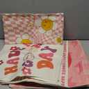 Peryiter 6 Pcs Decorative Preppy Throw Pillows Cushion Covers Cute Aesthetic Pillow Covers Smile Face Room Decor Preppy Stuff Throw Case for Bedroom Home, 18 x 18 Inch